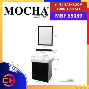 MOCHA 6 IN 1 BATHROOM FURNITURE SET MBF 65089