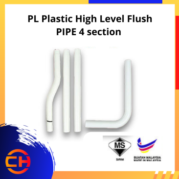 PL PLASTIC HIGH LEVEL FLUSH PIPE 4 SECTION