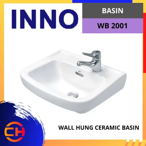 INNO WASH BASIN WALL HUNG CERAMIC BASIN WB 2001