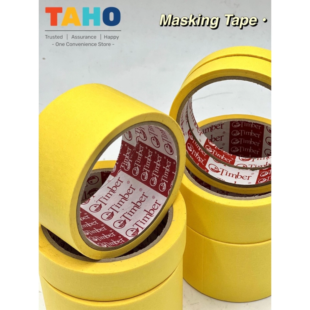 Masking Tape Yellow (40M)_12mm - 72mm || SELLING BY TUBE