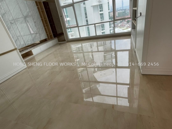 Marble Floor Polish (Condominium) Refurbishment - polish Terrazzo /Marble Flooring Polished Selangor, Malaysia, Kuala Lumpur (KL), Petaling Jaya (PJ) Supplier, Suppliers, Supply, Supplies | Hong Sheng Floor Works