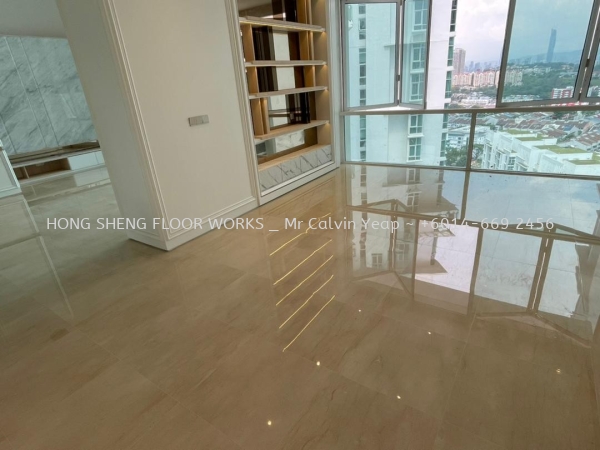 Marble Floor Polish (Condominium) Refurbishment - polish Terrazzo /Marble Flooring Polished Selangor, Malaysia, Kuala Lumpur (KL), Petaling Jaya (PJ) Supplier, Suppliers, Supply, Supplies | Hong Sheng Floor Works