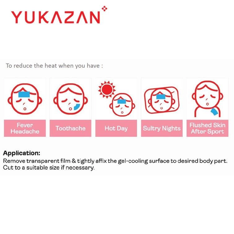 Yuka Zan Adult Fevercare Medical Cool Gel Patch (6's)