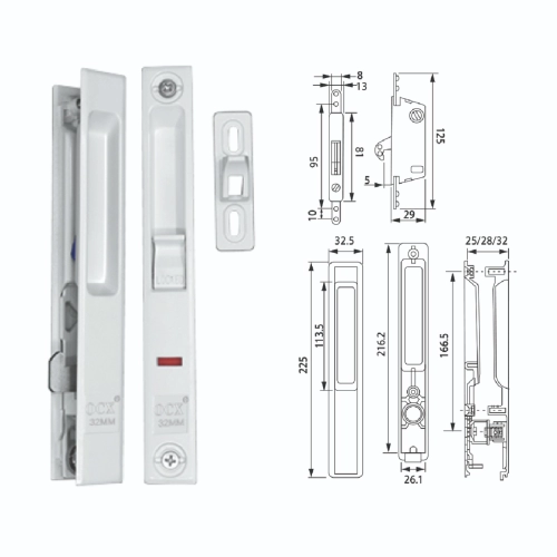 SLIDING DOOR LOCK WITHOUT KEY 25mm / 32mm | KL-A5