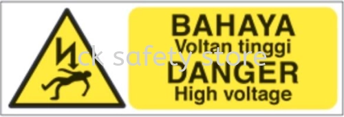 PROGUARD SAFETY SIGNAGE- BAHAYA VOLTAN TINGGI/ DANGER HIGH VOLTAGE