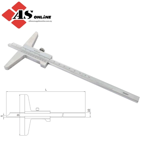 DASQUA Monoblock Depth Vernier Gauge / Model: 3001-1903-A