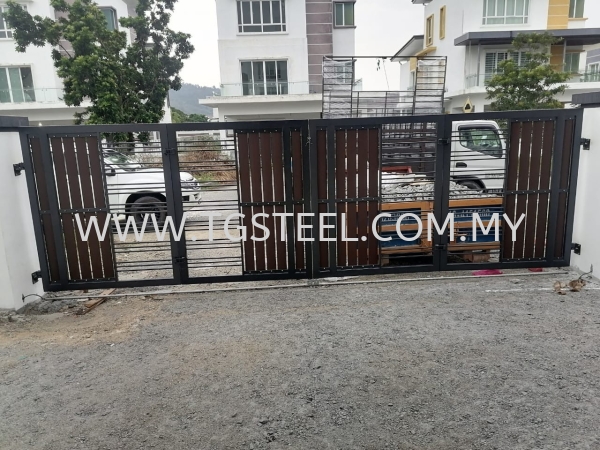 Modify Aluminium Main Gate  Main Gate Kuala Lumpur (KL), Malaysia, Selangor, Cheras Supplier, Installation, Supply, Supplies | TG Steel Design & Engineering