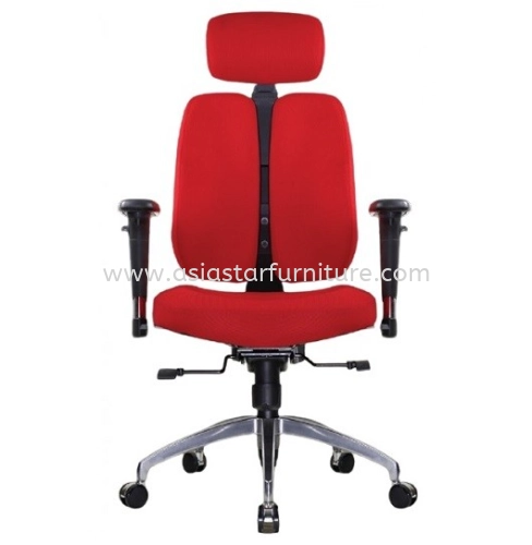 FLEX DOUBLE BACKREST EXECUTIVE OFFICE CHAIR C/W ALUMINIUM BASE