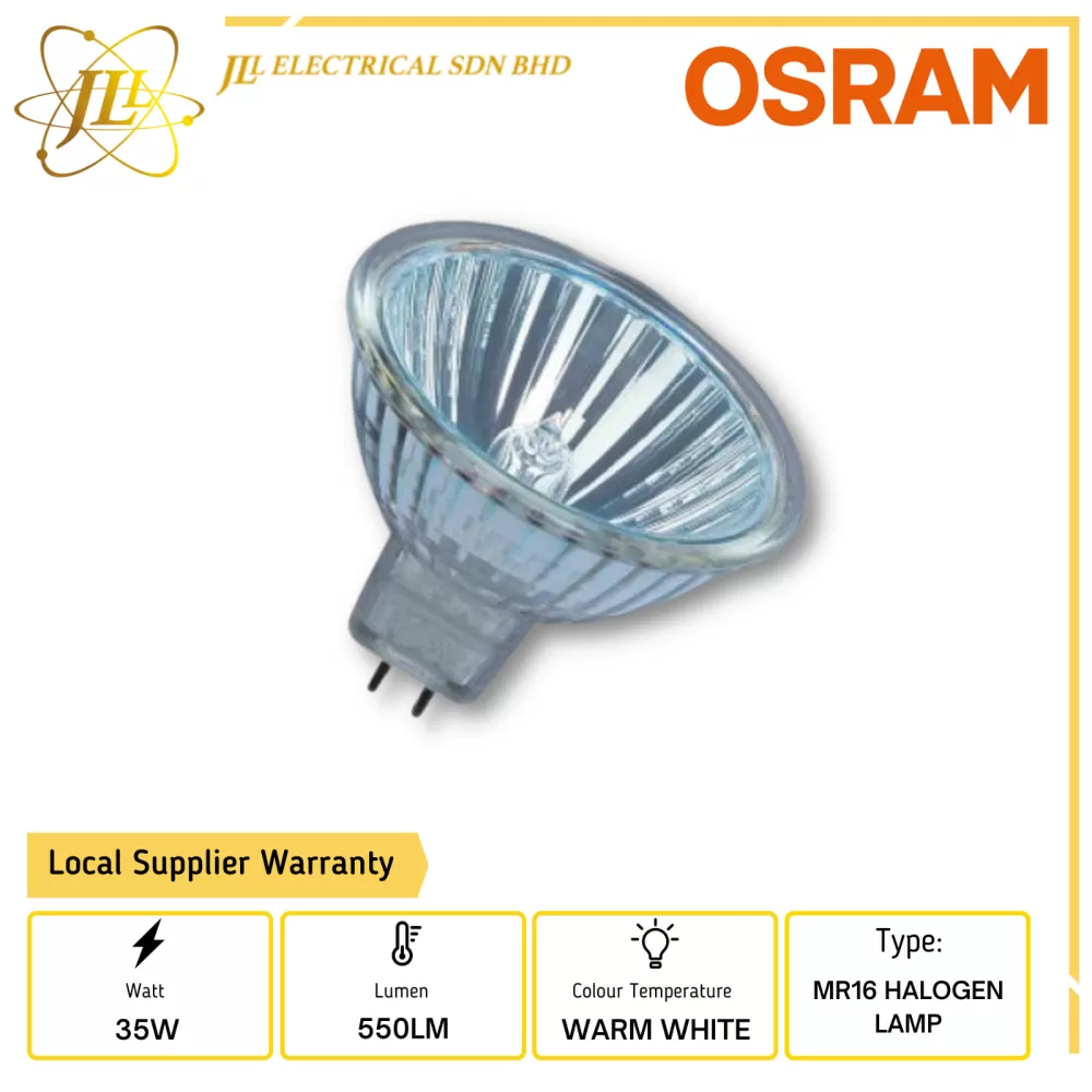 OSRAM 46865 DECOSTAR 51 TITAN 35W 12V 36D 550LM GU5.3 MR16 WARM WHITE  HALOGEN LAMP Kuala Lumpur (KL), Selangor, Malaysia Supplier, Supply,  Supplies, Distributor | JLL Electrical Sdn Bhd