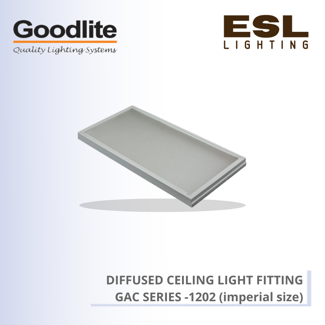 GOODLITE DIFFUSED CEILING LIGHT FITTING 1202 GAC SERIES (IMPERIAL SIZE) GAC 1202/AL/LED