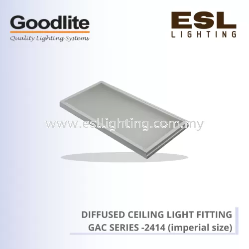 GOODLITE DIFFUSED CEILING LIGHT FITTING 2414 GAC SERIES (IMPERIAL SIZE) GAC 2414/AL/LED