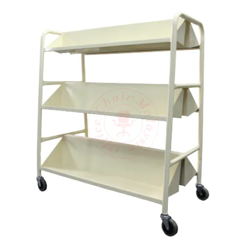 Steel Mobile Book Trolley