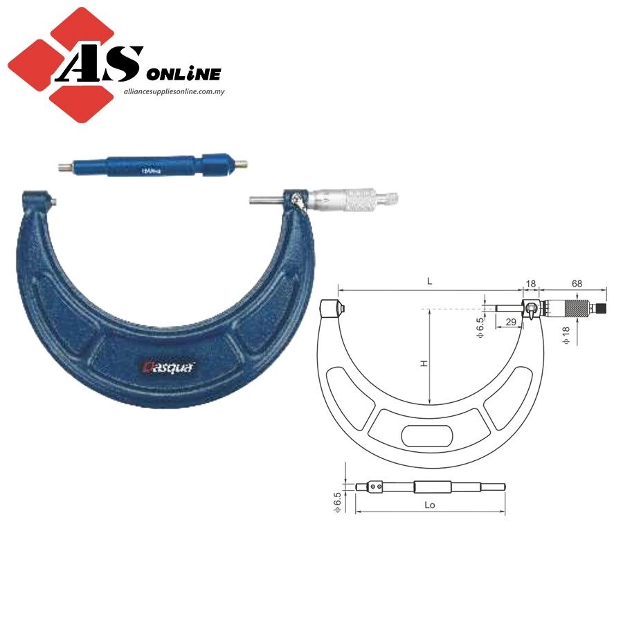 DASQUA Big Size Outside Micrometer With 0.01mm Graduation / Model: 4112-1160