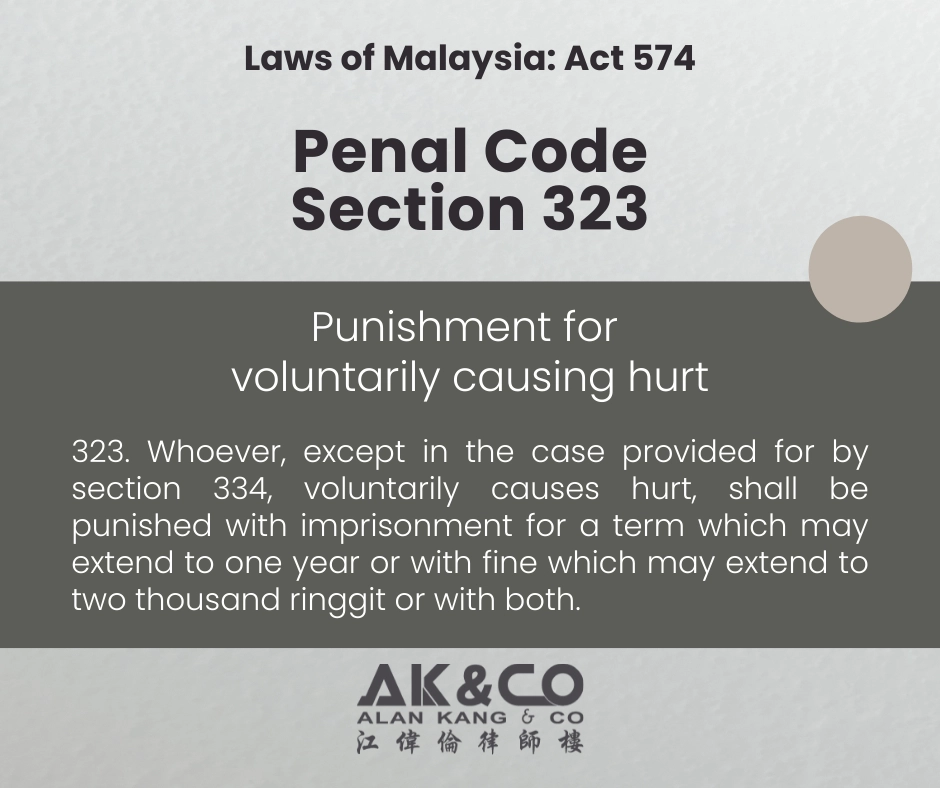 Penal Code Section 323: Punishment For Voluntarily Causing Hurt