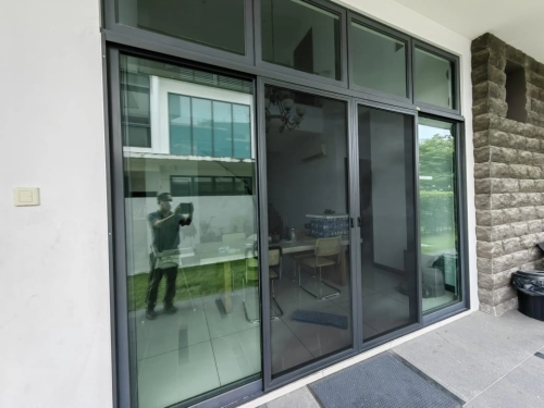 0.6mm Stainless Steel Mosquito Wire Mesh Sliding Door @ Straits View Residence