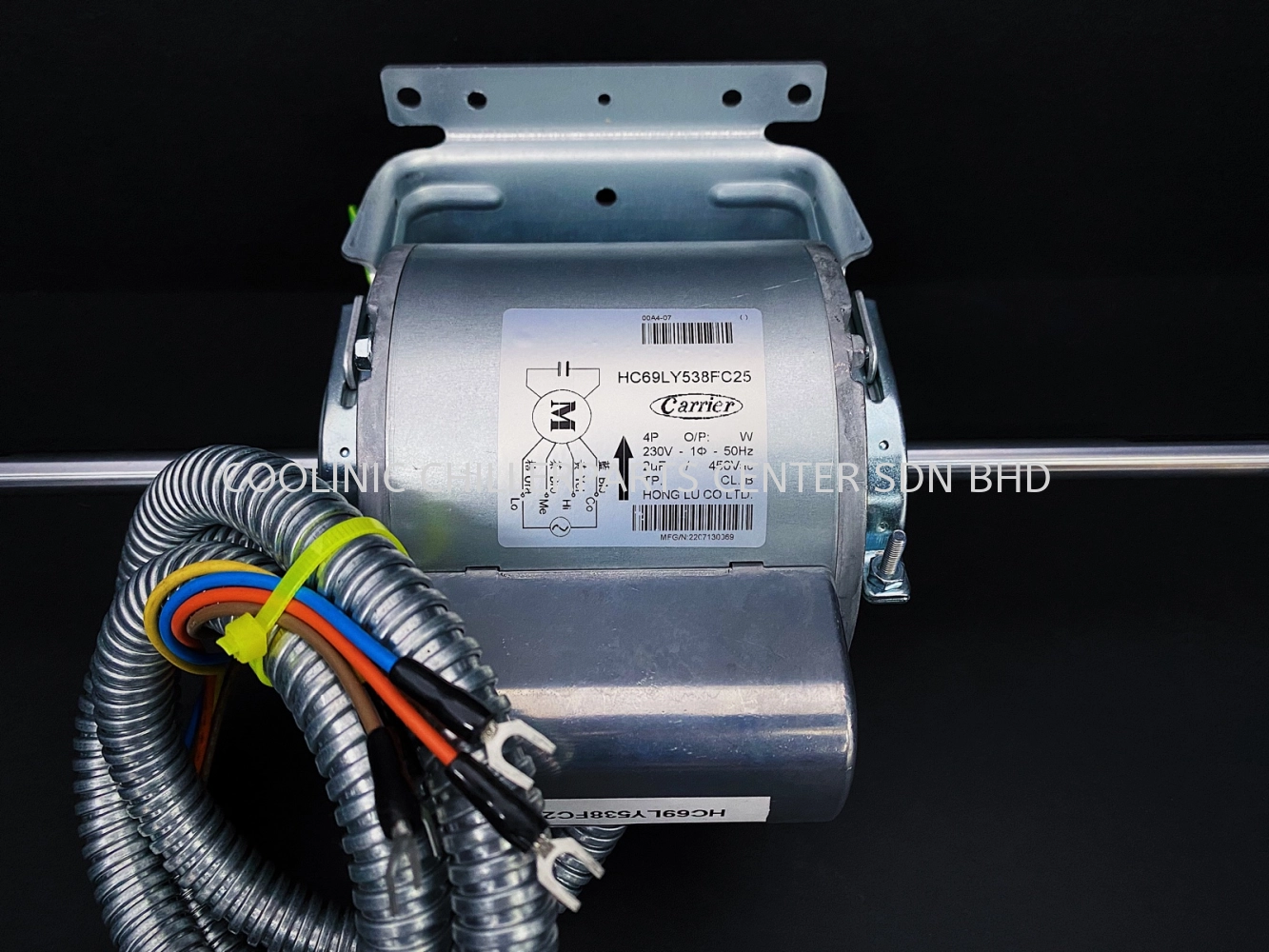 HC69LY538FC25 Fan Motor, Low Static 230V-50HZ C/W Fan Capacitor [Double Shaft]