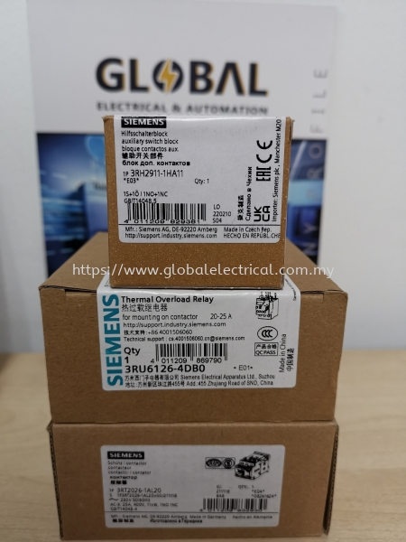 Siemens Power Contactor  Other Siemens Malaysia, Selangor, Kuala Lumpur (KL), Petaling Jaya (PJ) Supplier, Suppliers, Supply, Supplies | Global Electrical & Automation Sdn Bhd