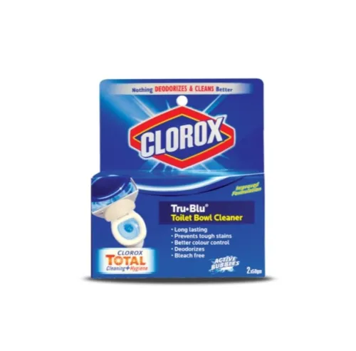 Clorox Tru Blu Toilet Bowl Cleaner Prevents Tough Stains 2x100g