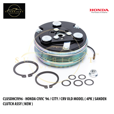 CLUSDHCIV96 - HONDA CIVIC '96 SO4 / CITY / CRV OLD MODEL ( 4PK ) SANDEN CLUTCH ASSY ( NEW )