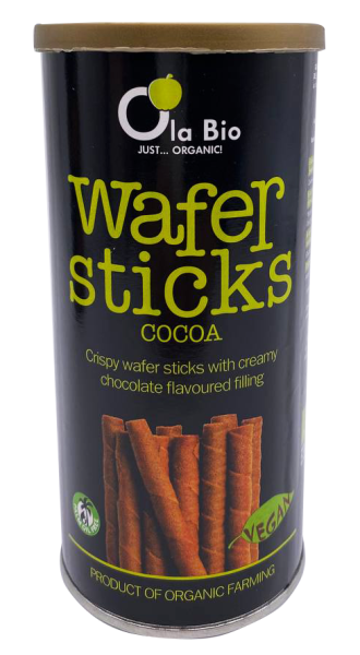 Wafer Sticks Filled With Coco Vegan - Ola Bio SNACKS & COOKIES Malaysia, Selangor, Kuala Lumpur (KL), Klang, Petaling Jaya (PJ) Manufacturer, Wholesaler, Supplier, Importer | Matahari Sdn Bhd