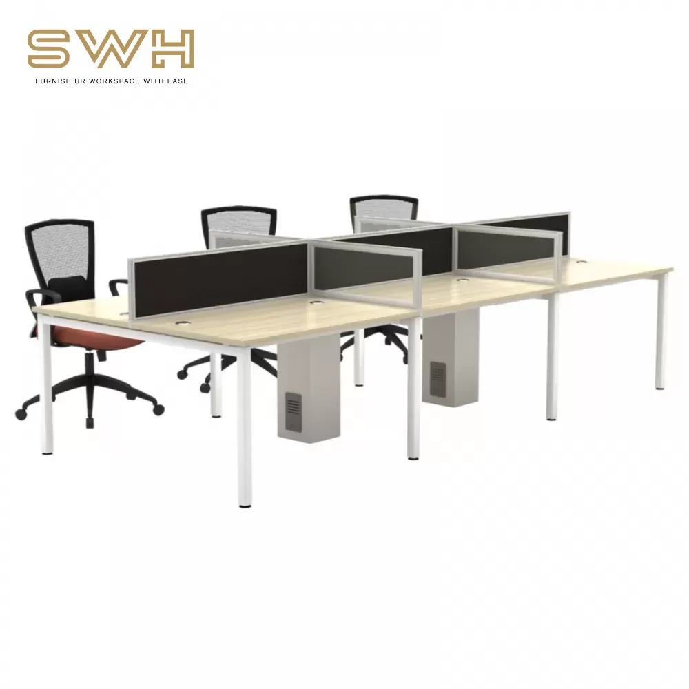 Office Workstation Table Cluster Of 6 | Office Table Penang
