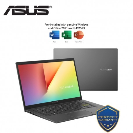 Asus VivoBook 14 K413E-AEB1445WS 14'' FHD Laptop Indie Black ( i5-1135G7, 8GB, 512GB SSD, Intel, W11, HS )