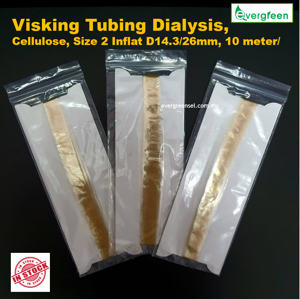 Visking Tubing Dialysis, Cellulose 10m, Size 2 Inflat D14.3/26mm (10 meter  / pack) – AbmStore.my
