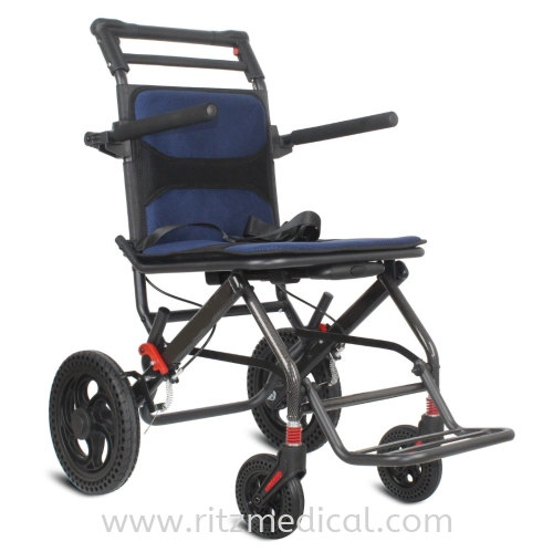 Pricare Portable cabint transit high handle wheelchair with suspension fork  A06-10