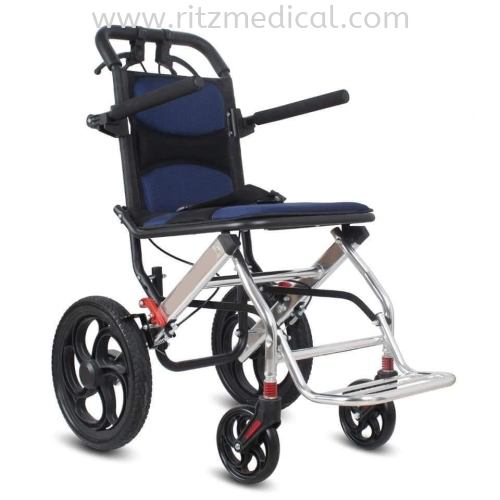 Pricare aluminium  portable  cabin transit wheelchair with fork suspension PRK-A06-9