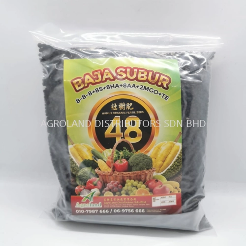 BAJA SUBUR 8-8-8+8S+8HA+8AA+2MGO+TE HUMUS ORGANIC FERTILIZERS 48 1KG