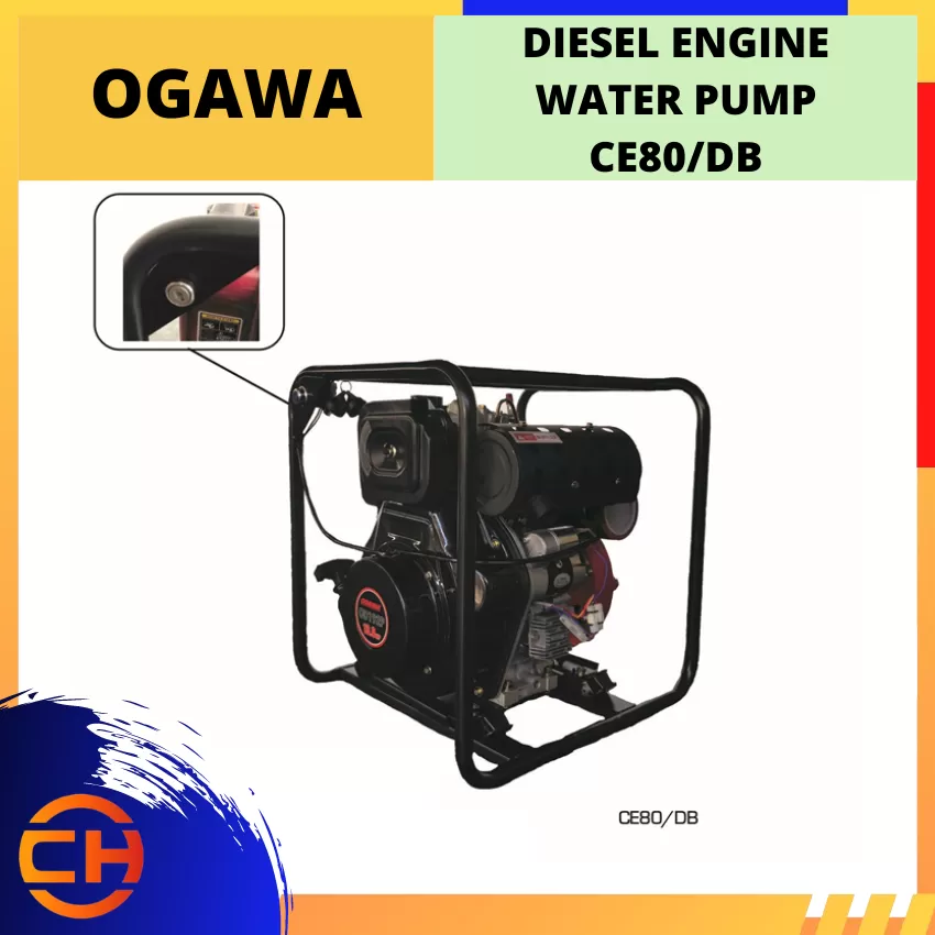 OGAWA DIESEL ENGINE WATER PUMP MANUAL & ELECTRIC STARTING SYSTEM [ CE80/DB]