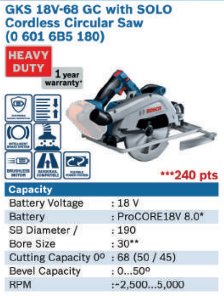 GKS 18V-68GC Solo Cordless Circular saw - 0 601 6B5 180 BOSCH POWER TOOLS BOSCH POWER TOOL MACHINERY AND POWER TOOLS Pasir Gudang, Johor, Malaysia The Best Value of Power Tools, High-Quality Industrial Hardware, Customized Spare Part Solution  | LW Industrial Supply Sdn. Bhd.