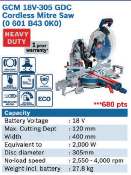 GCM 18V-305GDC Cordless Mitre Saw - 0 601 B43 0K0 BOSCH POWER TOOLS BOSCH POWER TOOL MACHINERY AND POWER TOOLS Pasir Gudang, Johor, Malaysia The Best Value of Power Tools, High-Quality Industrial Hardware, Customized Spare Part Solution  | LW Industrial Supply Sdn. Bhd.