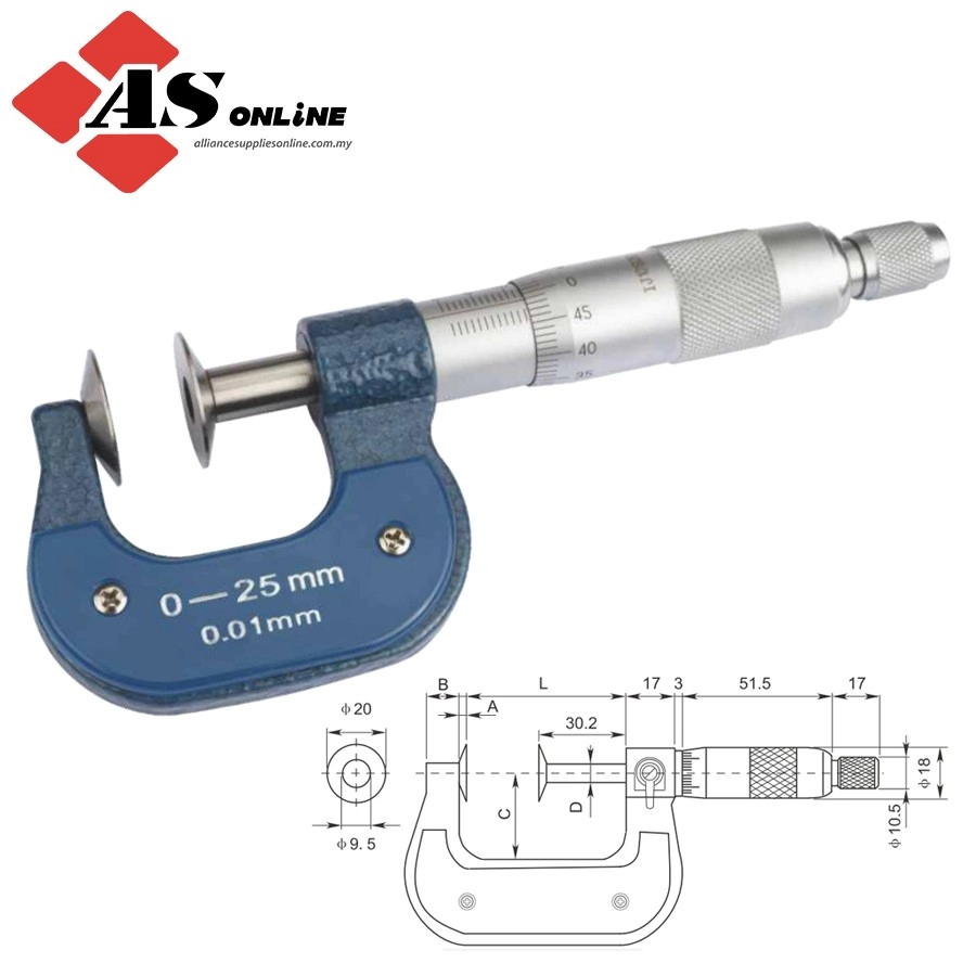 DASQUA Disc Micrometer / Model: 4111-8106-A