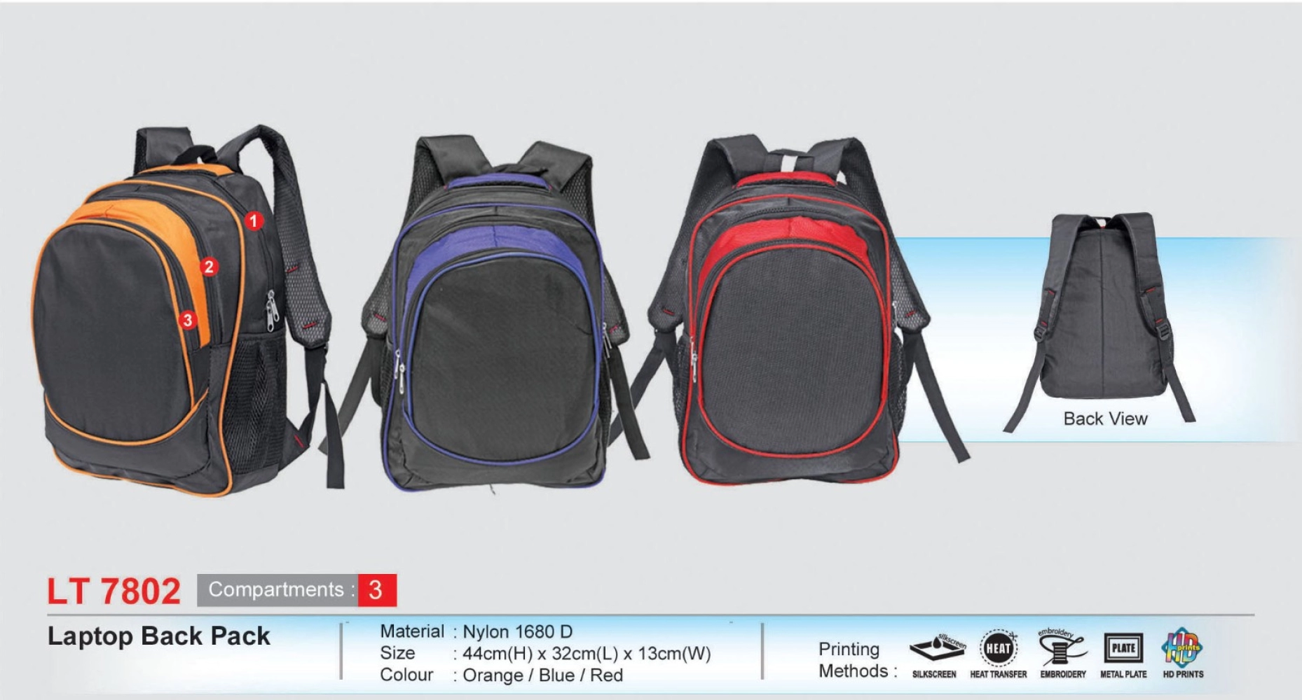 LT7802 Laptop Back Pack (I)