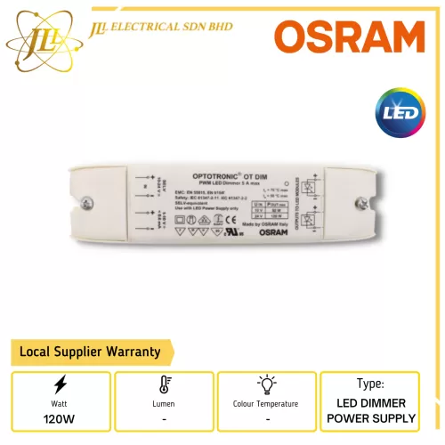 OSRAM 120W 5A PWM LED DIMMER POWER SUPPLY PHILIPS LIGHTING PHILIPS UVC/ MEDICAL Lumpur (KL), Selangor, Malaysia Supply, Supplies, Distributor | JLL Electrical Sdn Bhd