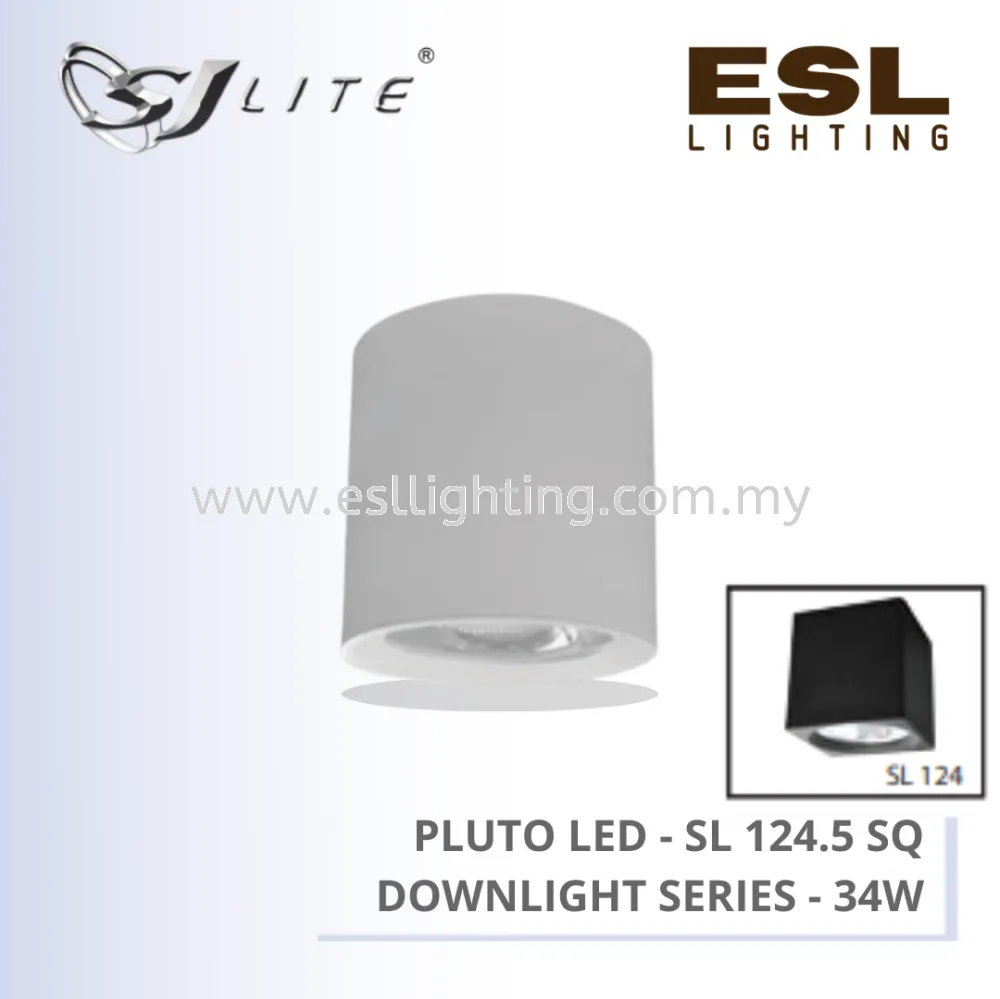 SJLITE PLUTO LED DOWNLIGHT SERIES 34W SQUARE SURFACE SL 124.5 SQ