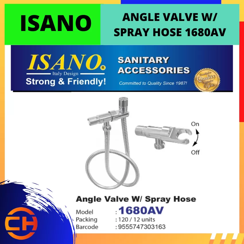 ISANO ANGLE VALVE W/ SPRAY HOSE* 1680AV