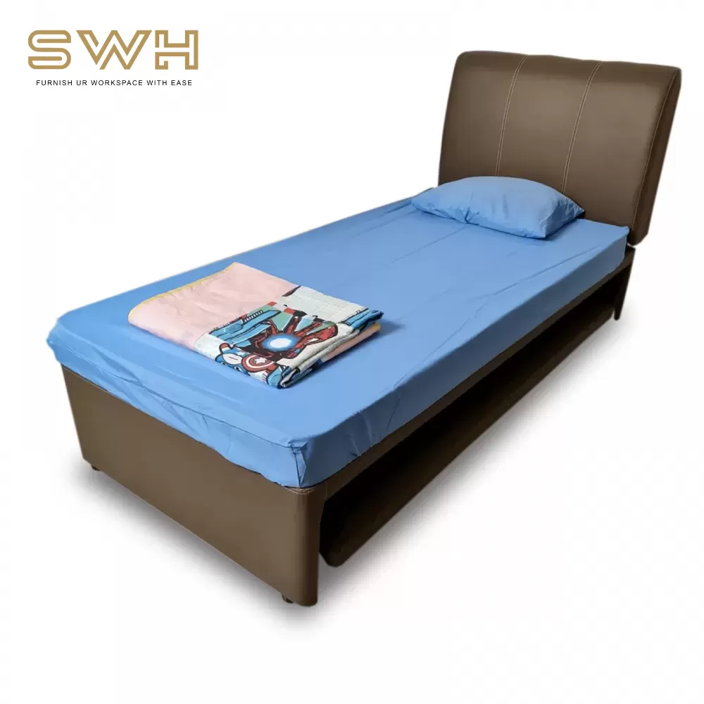 Full Set Asrama Hostel Kit Set Easy 5 in 1 1. 4 inches Mattres 2.Blanket 3.Pillows 4.Pillow cover 5.Bedsheet