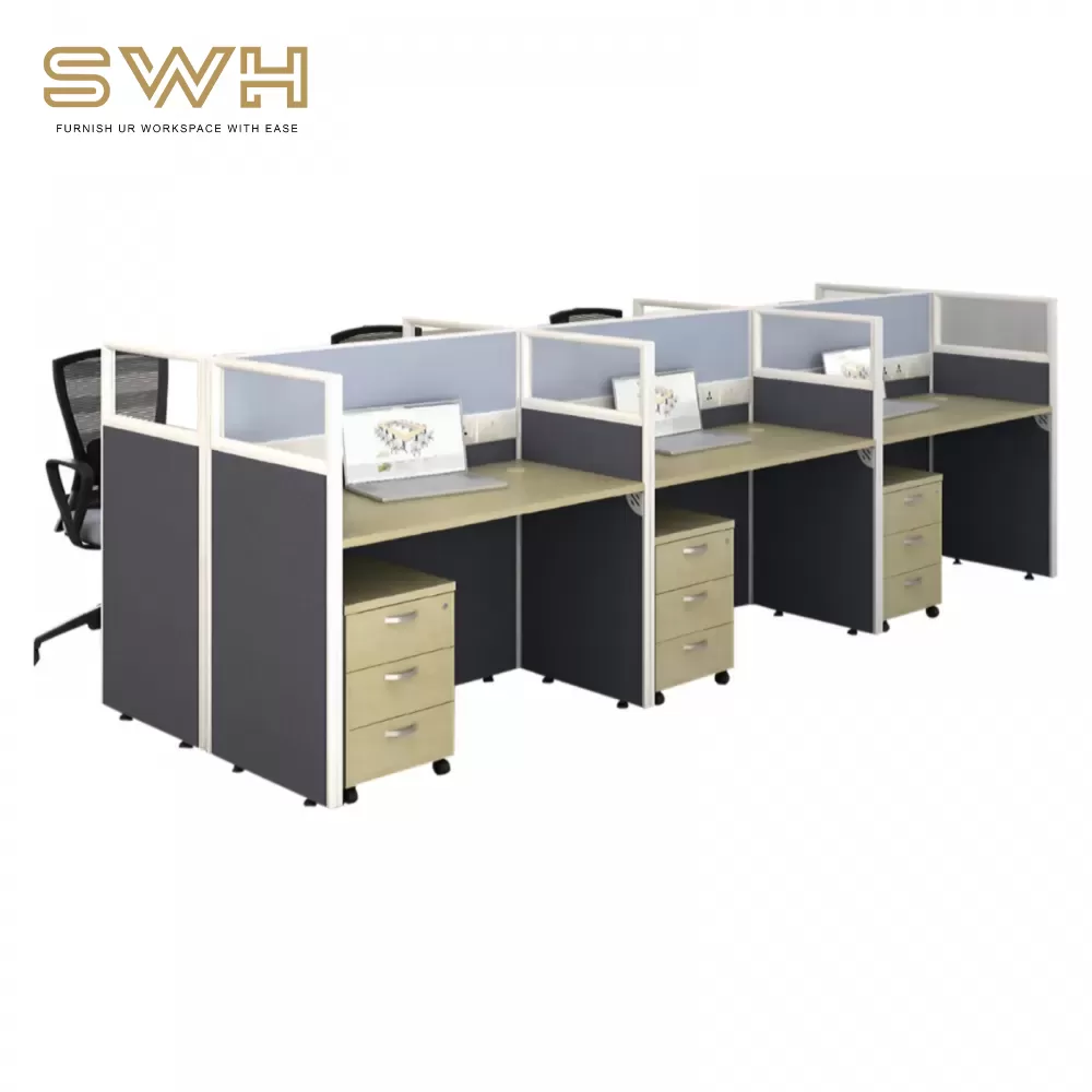 SWH 001 Office Desk Table Workstation with Partition | Office Table Penang