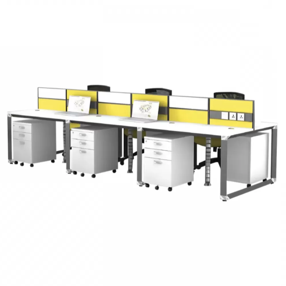 SWH 002 Office Workstation Table for 6 person & More | Office Table Penang