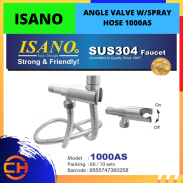 ISANO ANGLE VALVE W/SPRAY HOSE 1000AS