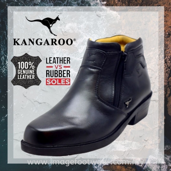 KANGAROO Full Leather Men Mid-Cut Legend- LM-8001- BLACK Colour Kangaroo Full Leather Men Boots & Shoes Men Classic Leather Boots & Shoes Malaysia, Selangor, Kuala Lumpur (KL) Retailer | IMAGE FOOTWEAR COLLECTION SDN BHD