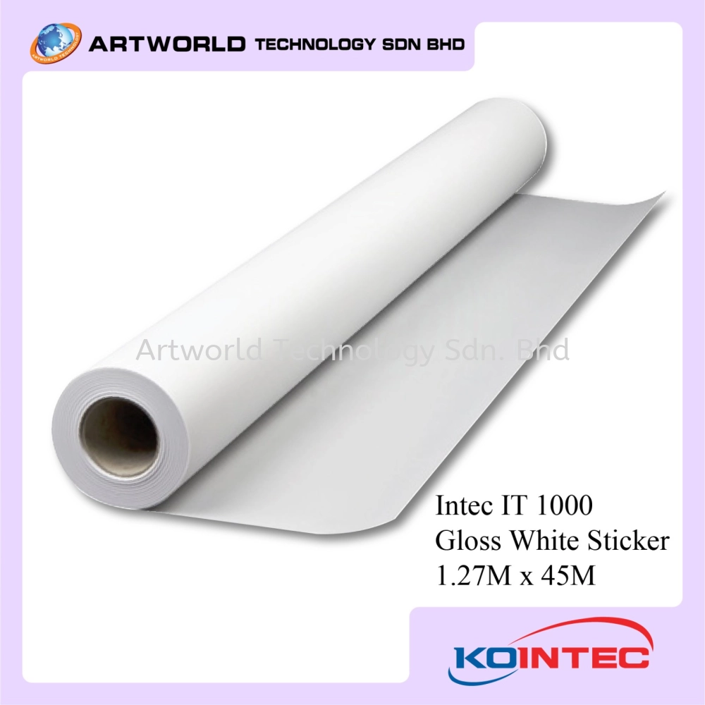 IT 1000 Gloss White Vinyl Sticker