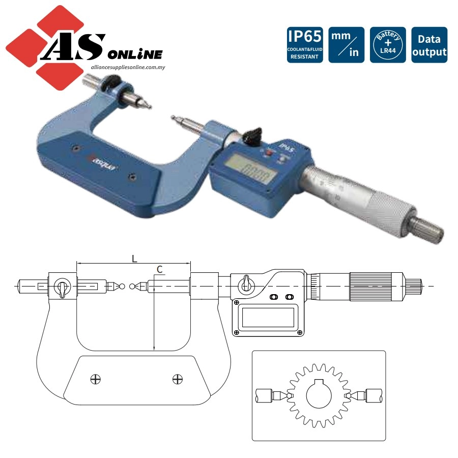 DASQUA Digital Gear Micrometer Without Anvils / Model: 4570-0010