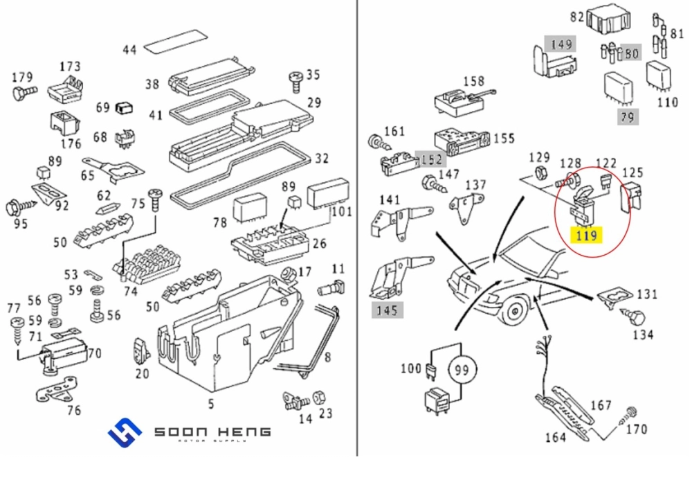 Mercedes-Benz W124, S124, C124 and W202 - Overload Protector Relay (KS Kolbenschmidt)