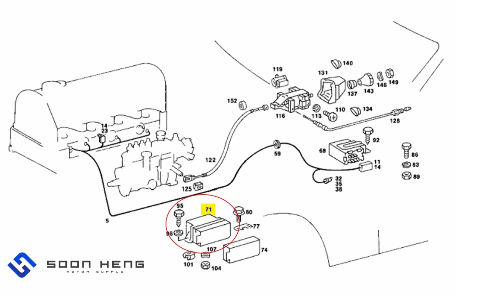 Mercedes-Benz W123 and W124 with Diesel Engine 200D/ 240D - Pre-Glow Time Relay Control Unit (KS Kolbenschmidt)