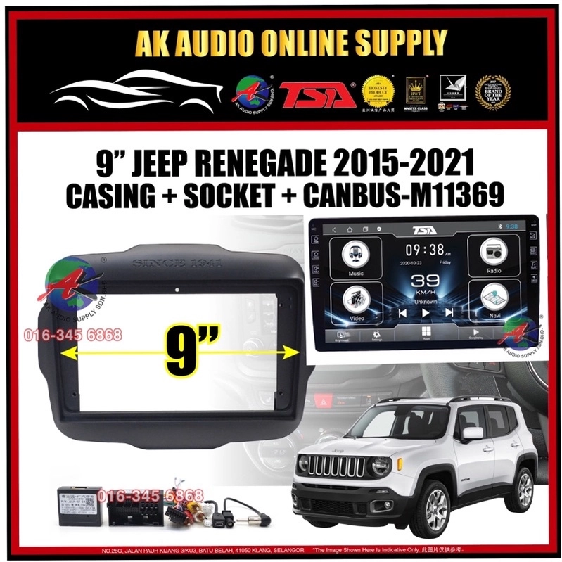 T5 DSP CarPlay◾ TSA Jeep Renegade 2015 - 2021 Android 9'' inch Car Player Monitor