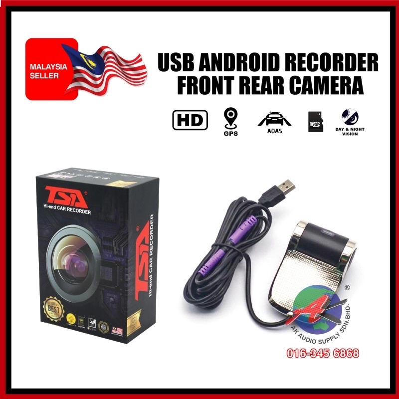 TSA HD Dash Cam USB For Car Android Player Car Recorder Camera 720P HD-06