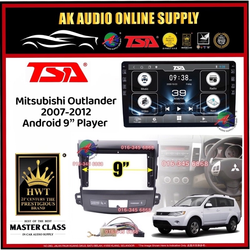 T5 DSP CarPlay◾TSA Mitsubishi Outlander 2007 - 2012 Android 9'' Android Car Player Monitor